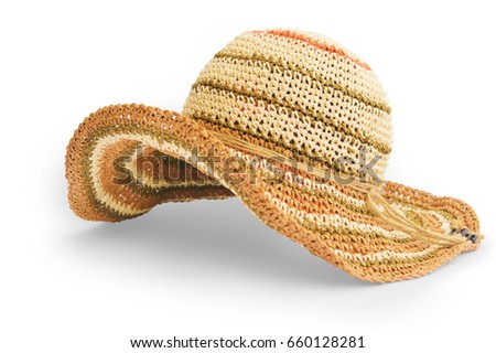 straw hat or sunhat isolate on white background