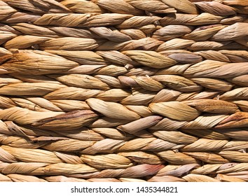 Straw Mat Texture Template Background Close Up


