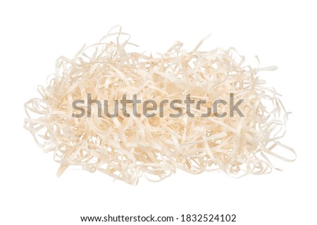 Straw packing material. Isolated on white background.