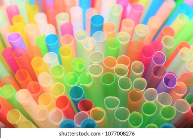 straw straws plastic drinking background colourful  full screen many group plastic single use ban banned straw  in EU concept - stock photo, stock photograph image picture 