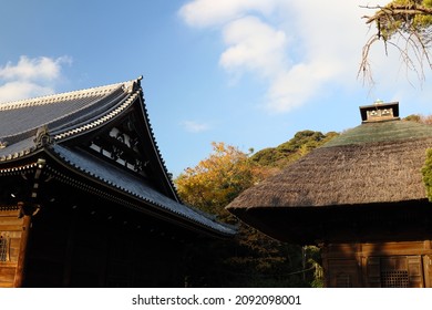 
Straw Thatched Roof Of The Kamakura Period Temple Stowage