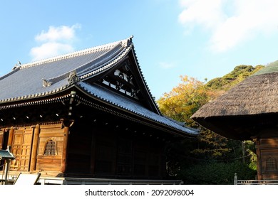 
Straw Thatched Roof Of The Kamakura Period Temple Stowage