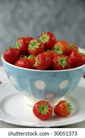 Strawberries in ancient french bol