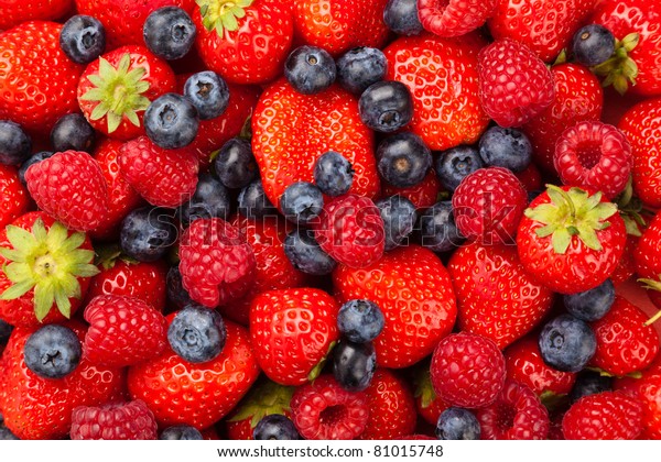 Strawberries Blueberries Raspberries Stock Photo 81015748 | Shutterstock