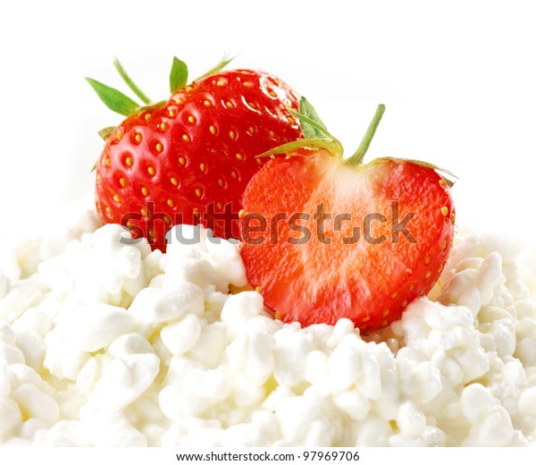 Strawberries Cottage Cheese Stock Photo Edit Now 97969706