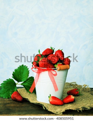 Similar – smoothies of fresh strawberries