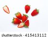 strawberry leaves top