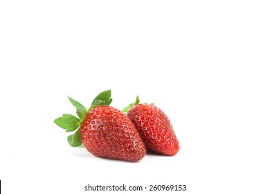 Strawberries isolated on white background