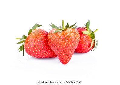 Strawberries Isolated on a white background.