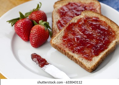 Strawberries And Toast And Jam