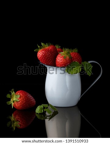 Similar – smoothies of fresh strawberries