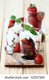 Strawberry With Balsamic Vinegar Cream