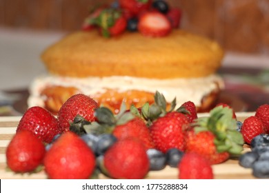 Strawberry And Blackberry Double Layer Cake, Oman, Barka  