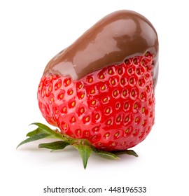 strawberry with chocolate isolated on the white background - Powered by Shutterstock