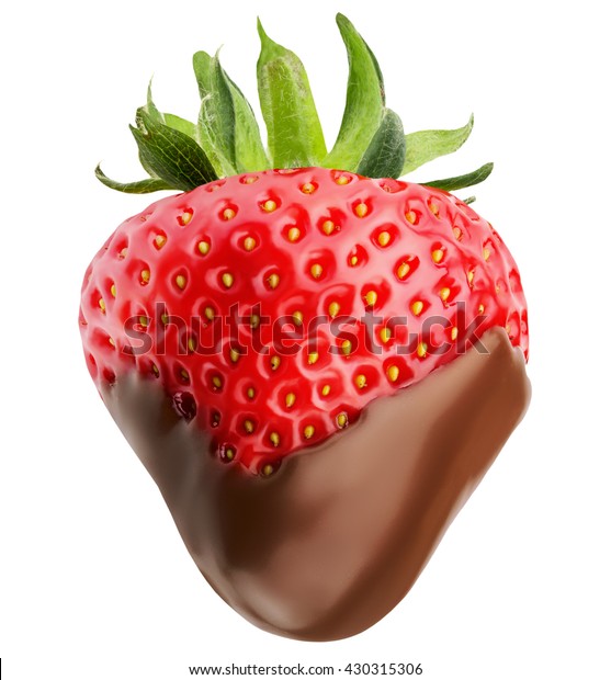 Strawberry Chocolate Isolated On White Background Stock Photo 430315306 ...