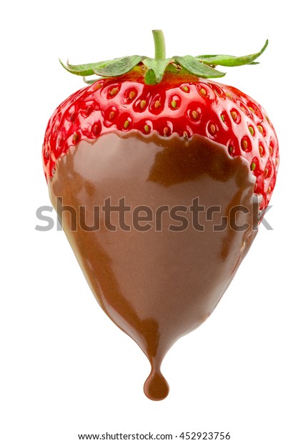 Strawberry Chocolate Isolated On White Background Stock Photo (Edit Now ...