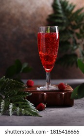 Strawberry Cocktail Bellini With Champagne