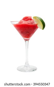 Strawberry daiquiri with lime