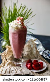 Strawberry  Frappuccino With Whipped Cream