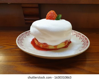 A Strawberry And Fresh Cream Soufflé