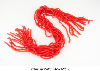 Strawberry Fruit Flavour Chewy Laces Sweet Treats Also Known As Bootlaces