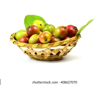 Strawberry Guava On White Background