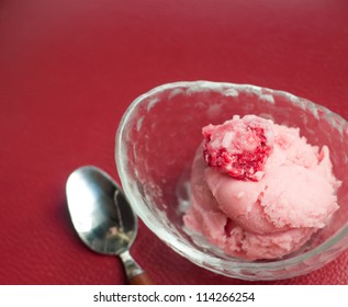 Strawberry Ice Cream, Home Made Style