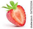 strawberry slice isolated