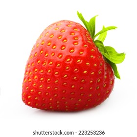 Isolated Strawberry Single Strawberry Fruit Isolated Stock Photo ...