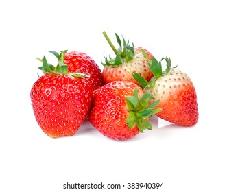 strawberry isolated on white background - Shutterstock ID 383940394