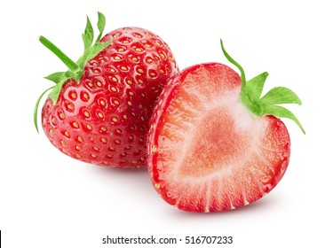 Strawberry isolated on white background. Clipping Path - Shutterstock ID 516707233