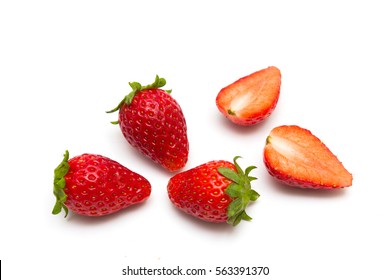 Strawberry isolated on white background - Shutterstock ID 563391370