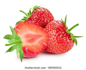 Strawberry isolated on white background - Shutterstock ID 585905912