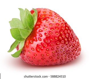 Strawberry isolated on white background with clipping path - Shutterstock ID 588824510