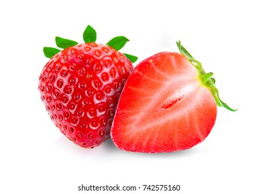 Strawberry isolated on the white background - Shutterstock ID 742575160