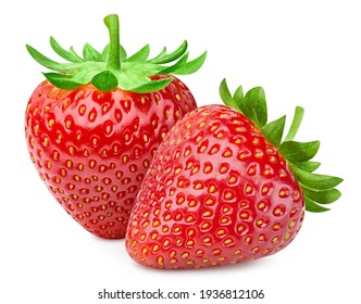 Strawberry isolated. Strawberry on white. Full depth of field. With clipping path - Shutterstock ID 1936812106