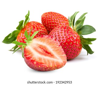 strawberry isolated. Studio macro - Shutterstock ID 192342953