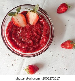 Strawberry Jam With Chia Seeds