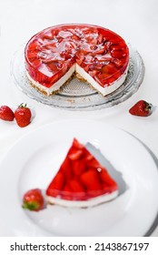 Strawberry Jello Cheese Cake Pie