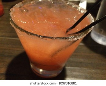 Strawberry Margarita On The Rocks