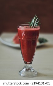 Strawberry Milkshake And Refreshment Red Mocktail