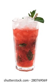 Strawberry mojito on a white background - Shutterstock ID 280769069