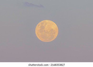 Strawberry Moon Full Moon rising at Umina Point, Umina Beach, NSW, Australia