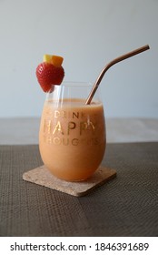 Strawberry Peach Bellini Alcoholic Drink