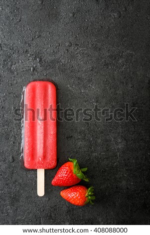 Foto Bild Erdbeer-Popsicle