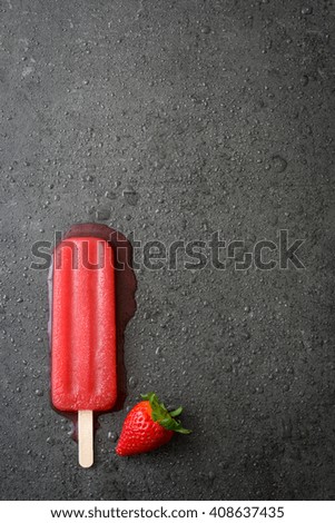 Similar – Foto Bild Erdbeer-Popsicle