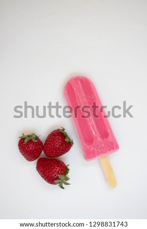 Similar – Foto Bild Erdbeer-Popsicle