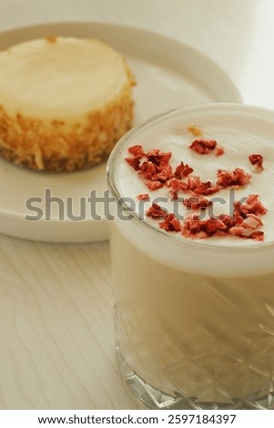 strawberry raf in a cafe