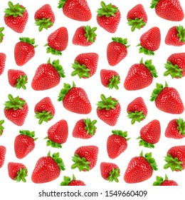 Strawberry seamless pattern. Fruit background