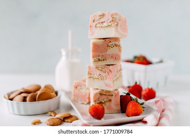 Strawberry Shortcake Fresh Summer Fudge Dessert